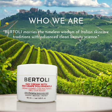 Bertoli Beauty Day Cream – with red grape polyphenols and hyaluronic acid in sleek jar