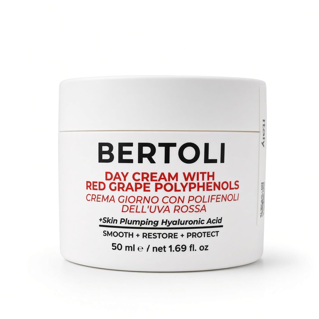 Italian Face Cream with Hyaluronic Acid and Polyphenols, Anti aging
