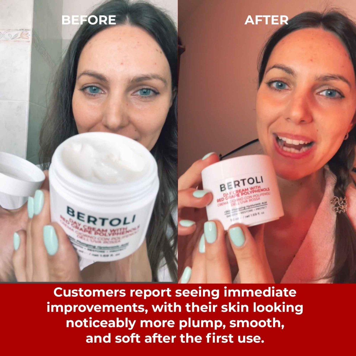 DAY CREAM WITH RED GRAPE POLYPHENOLS - Bertoli Beauty