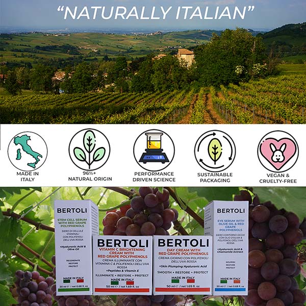 DAY CREAM WITH RED GRAPE POLYPHENOLS - Bertoli Beauty