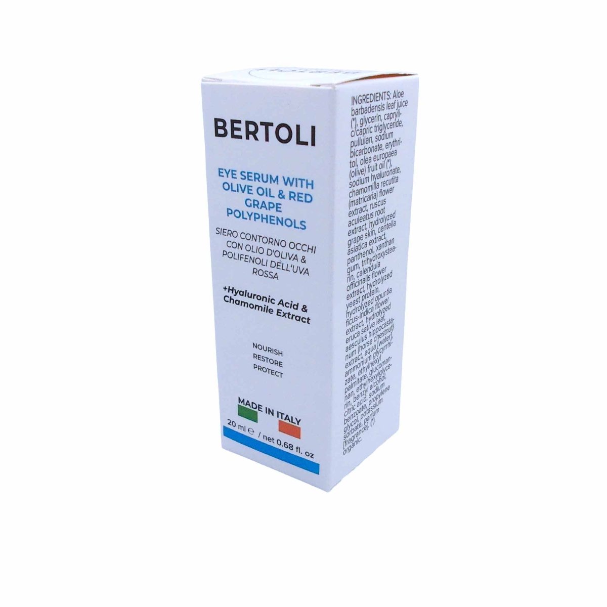EYE SERUM WITH OLIVE OIL & RED GRAPE POLYPHENOLS - Bertoli Beauty