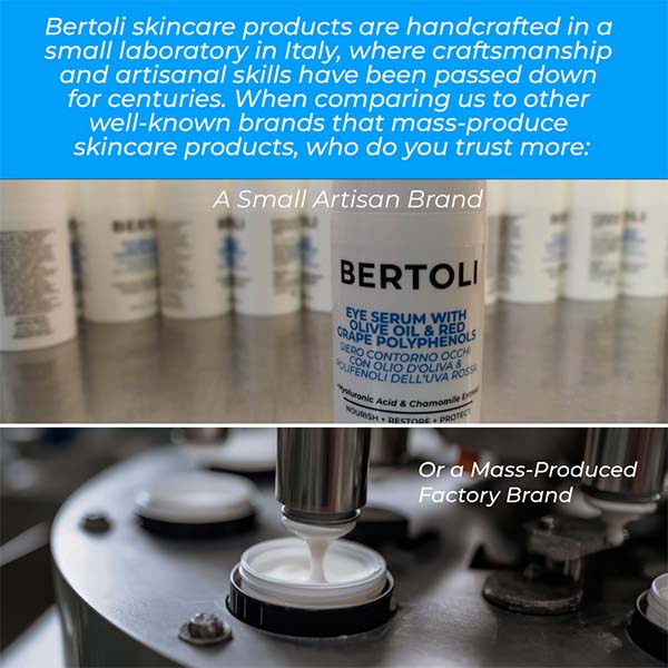 EYE SERUM WITH OLIVE OIL & RED GRAPE POLYPHENOLS - Bertoli Beauty