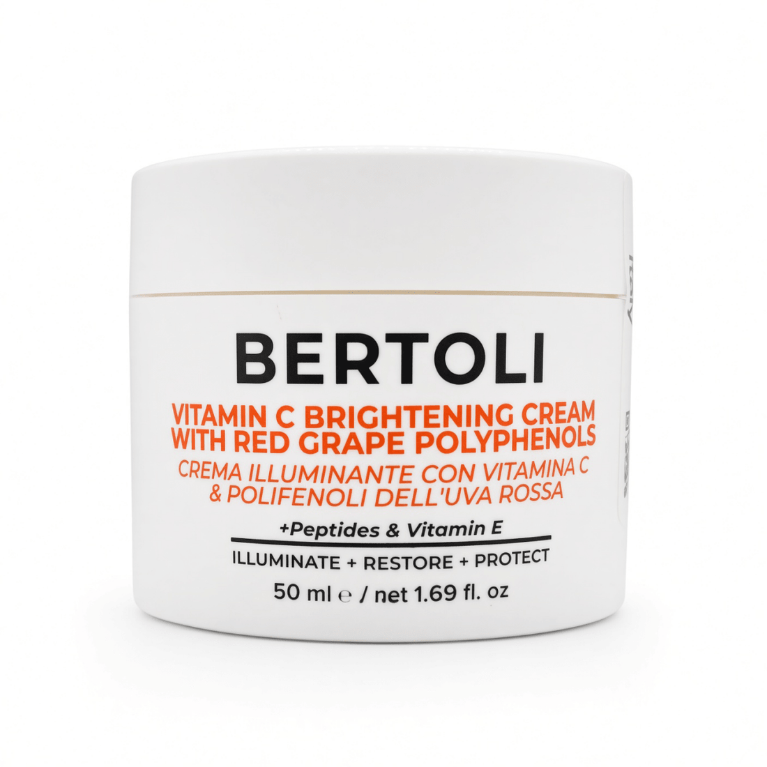 VITAMIN C BRIGHTENING CREAM WITH RED GRAPE POLYPHENOLS - Bertoli Beauty