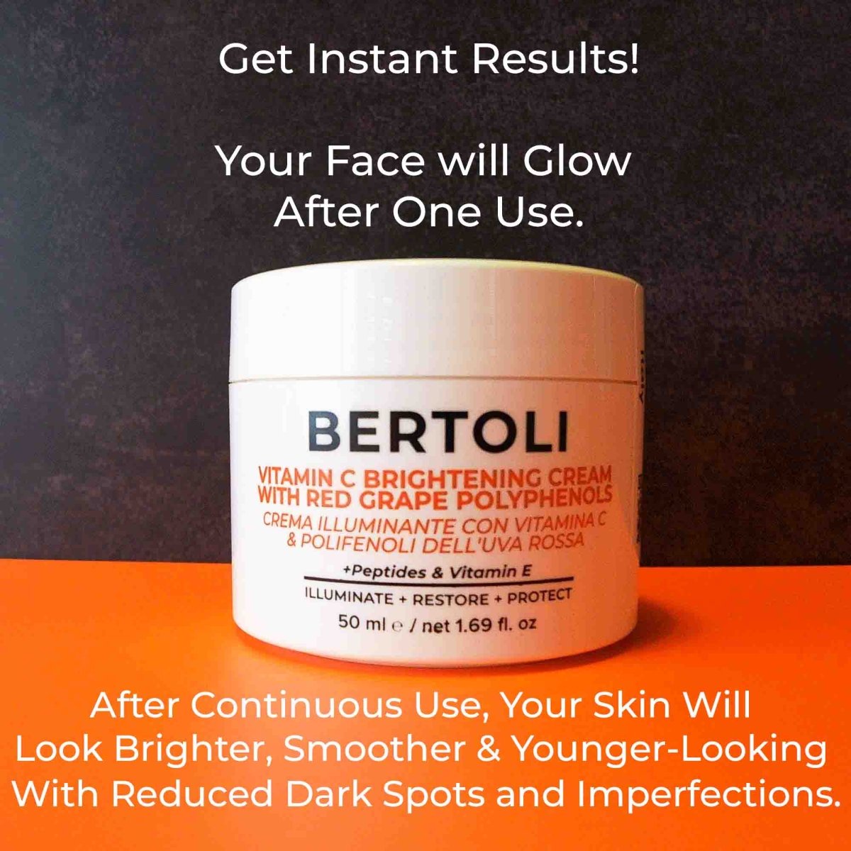 VITAMIN C BRIGHTENING CREAM WITH RED GRAPE POLYPHENOLS - Bertoli Beauty