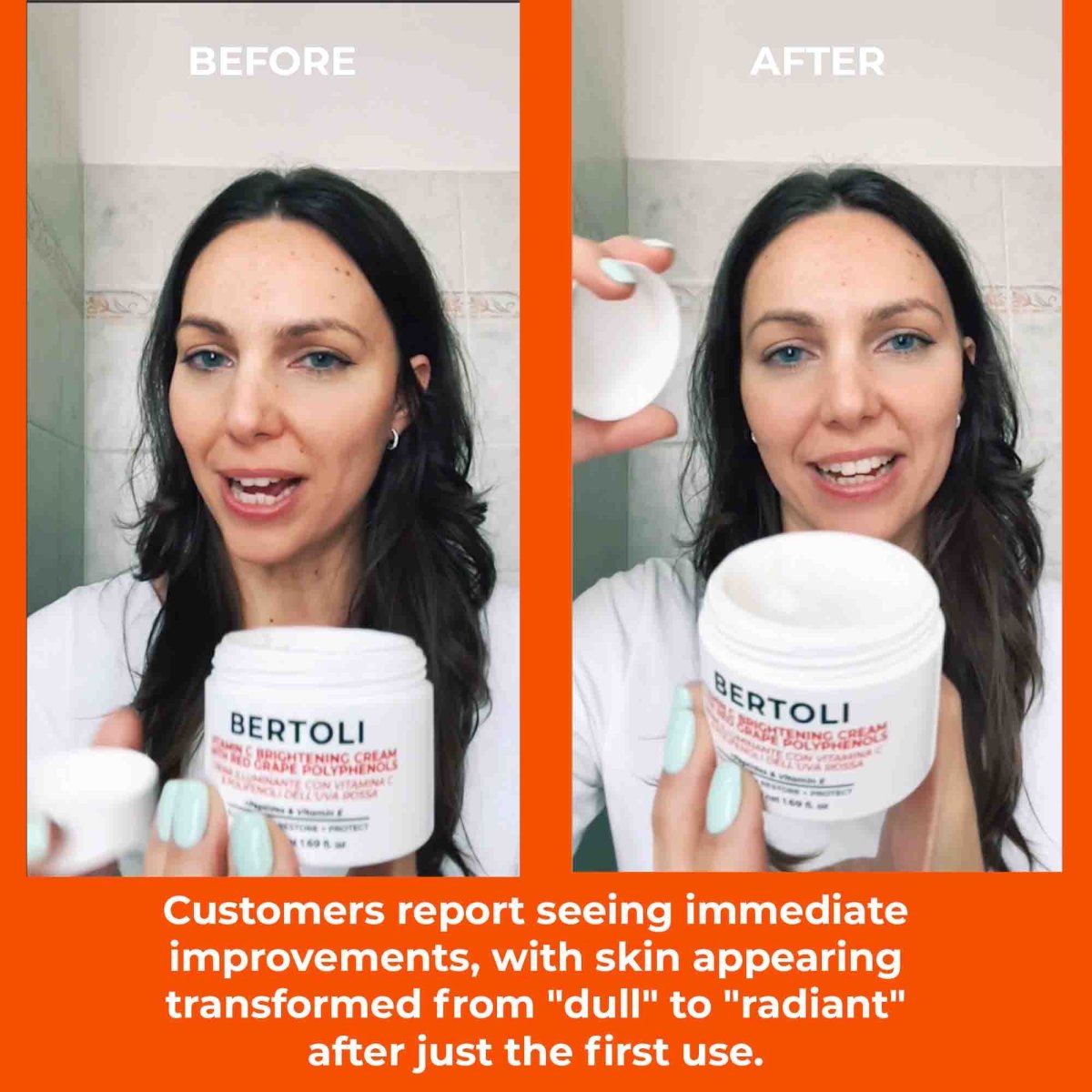 VITAMIN C BRIGHTENING CREAM WITH RED GRAPE POLYPHENOLS - Bertoli Beauty